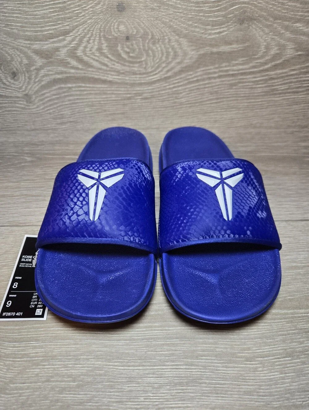 Kobe Offcourt Slides Royal Blue White IF2870-401 Mens Size 8 / Womens 9
